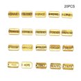 thumbnail image 4 of Sonducket Dijes de llavero exquisitas letras creativas accesorio de joyería decoraciones colgantes hacer colgante de adorno para artesanías Ropa, zapatos y accesorios Miscelánea Dorado 20 Teile Sonducket AP009434-08, 4 of 4