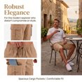 thumbnail image 6 of Gaukiv Athletic Shorts for Men Quick Dry 4 Pocket Cargo Shorts Drawstring Waist Sport Bottoms for Gym Running Khaki 3XL, 6 of 7