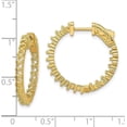 thumbnail image 2 of Solid 14k Yellow Gold Round Hoop w/Safety Lock Earring Mountings - 18mm no stones included, 2 of 4
