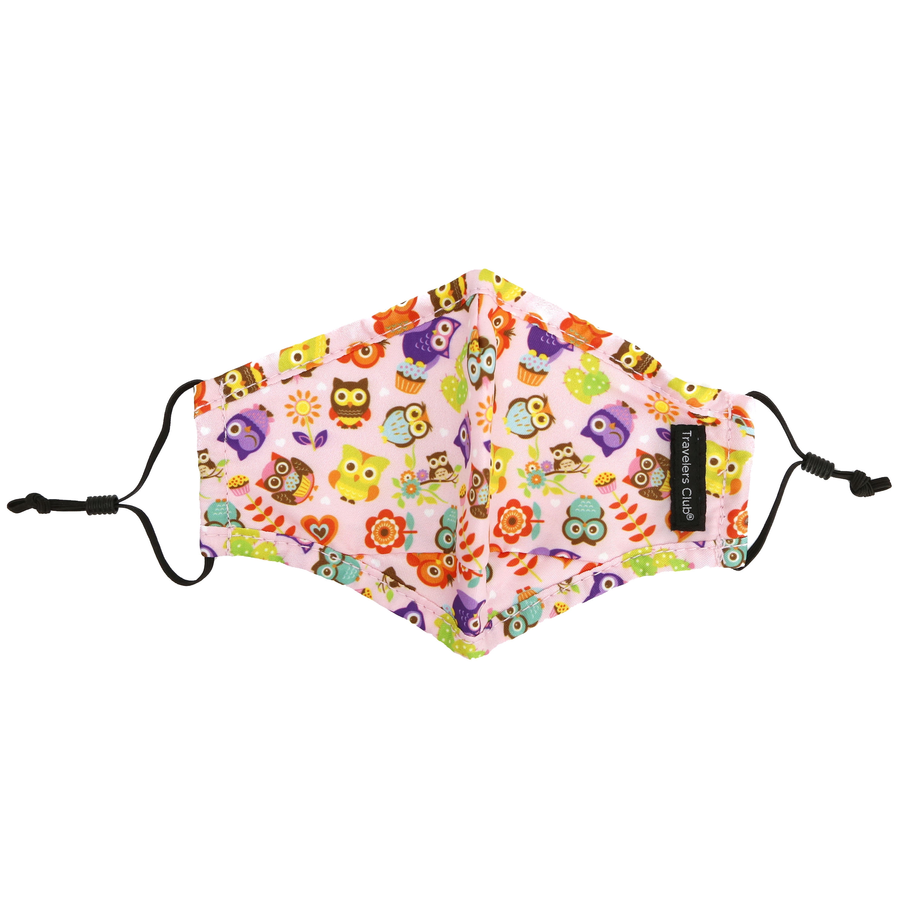 Travelers Club 2 Reusable/Washable Kids Face Masks with 4 Replacement Filters
