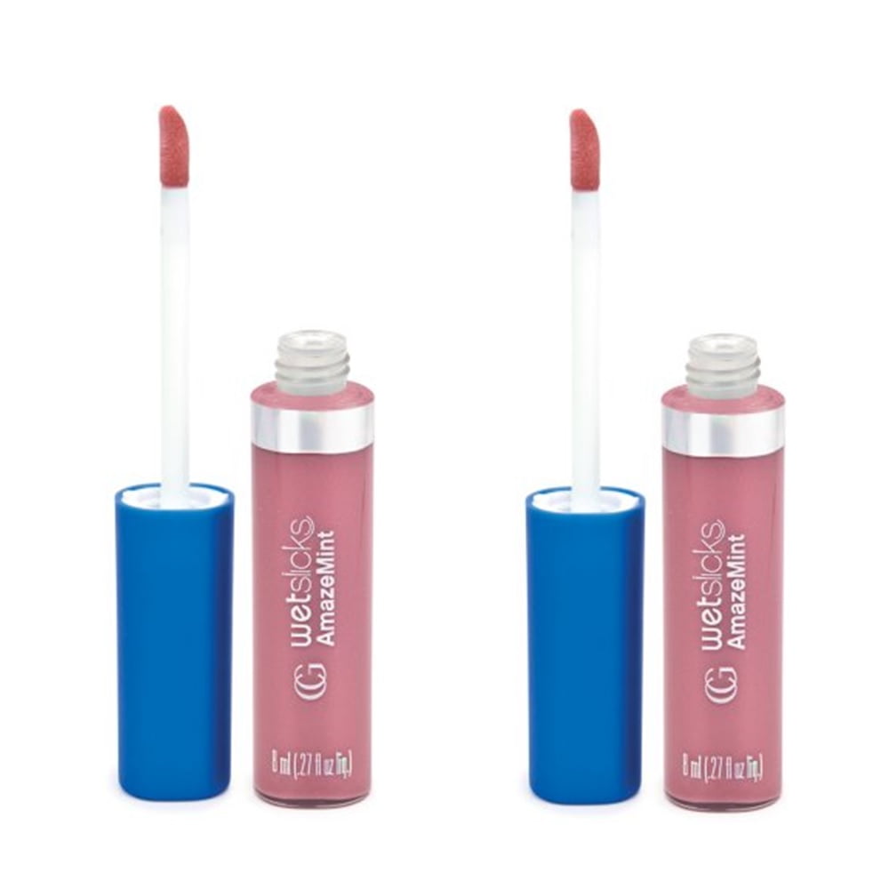 Pack of 2 CoverGirl Wetslicks Amazemint Lip Gloss, Pink Positive 600