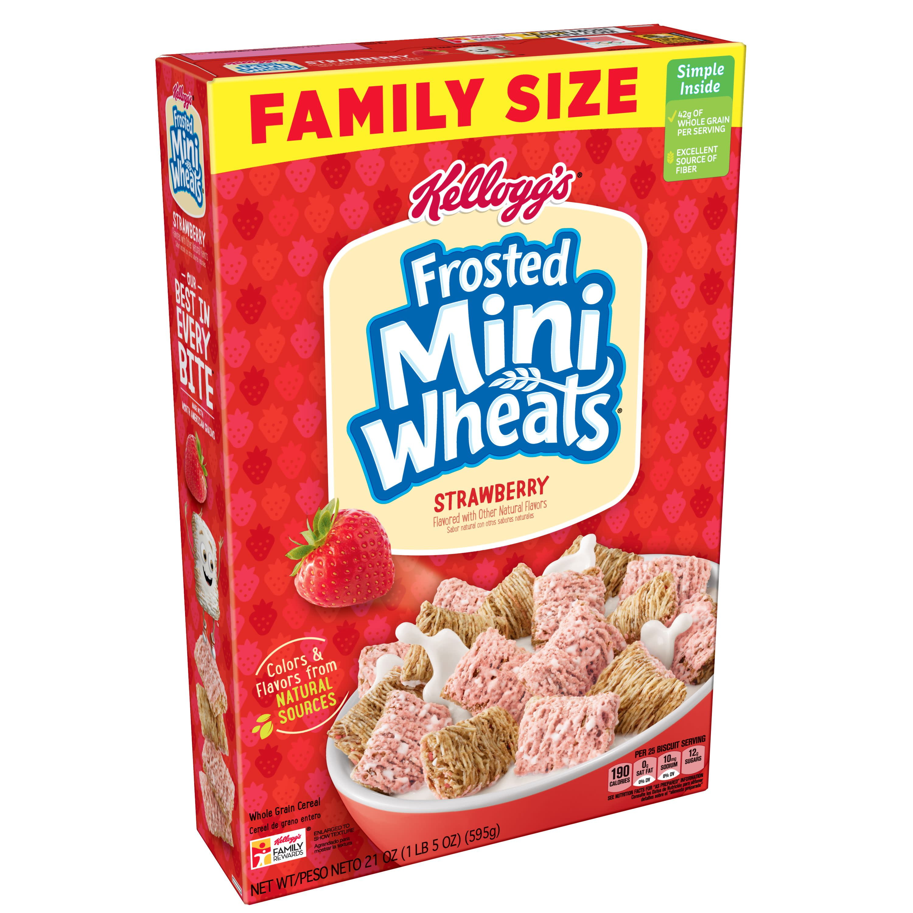 Kellogg's Frosted MiniWheats Strawberry Breakfast Cereal 21 oz