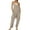 501_Beige, variant on Jumpsuits for Women's Casual Sleeveless V Neck Spaghetti Strap Overalls Long Pants Romper With Two Pockets Women's Pants Dark Blue