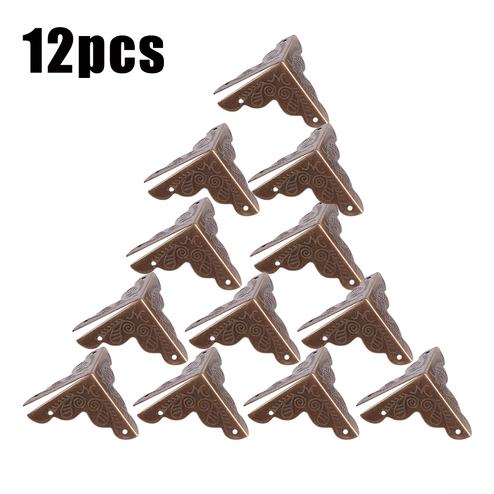 Silver 12pcs Wooden,Edge Cover Corner Decor Corner Protector Jewelry Box Brand New Case Box for Desk for Home