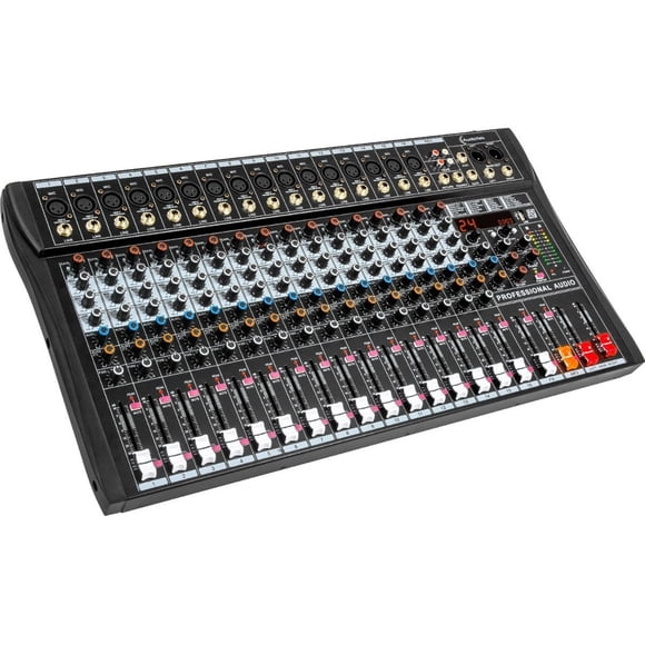 Consola Mezcladora 16 Canales Bluetooth Usb Estudio Sonido Audiotek