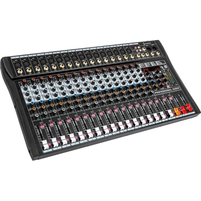 Consola Mezcladora 16 Canales Bluetooth Usb Estudio Sonido Audiotek