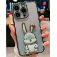 thumbnail image 1 of GFDYREE Wahhle Designed for iPhone 14 Glitter Case, Luxury Plating Cute Bling Rabbit Kickstand Phone Cover for Women Girls with Camera Protector, 1 of 7