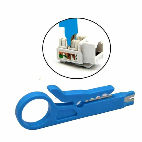 Mini Portable Cable Stripper Crimper Pliers Crimping Tool Stripping Wire Cutter Blue