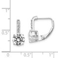 thumbnail image 2 of Sterling Silver Cubic Zirconia Dangle Earrings - Measures 15x7mm Wide, 2 of 2