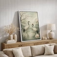 thumbnail image 4 of Framed Canvas Print Crane Wall Art Zen Bird Decorative for Living Room Bedroom - 24"x36" WHITE, 4 of 8