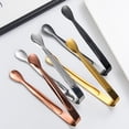 thumbnail image 6 of Linyer Stainless Steel Sugar Tong Portable Reusable Solid Color Ice-cube Picker Indoor Hotel Food Serving Tool Clip Accessories Black, 6 of 8