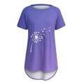 thumbnail image 4 of Gaecuw Tunic Tops Women Tops Blouses Short Sleeve T Shirts Regular Fit Pullover Tees T-Shirts Gradient Butterfly Print Tops Crew Neck Blouses Durable Easy Care Soft Lightweight Breathable Tees Tops, 4 of 4