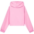 thumbnail image 2 of Ccpelsie Toddler Girls Fleece Hoodies Cable Knit Warm Pullover Kids Sweatshirt with Pockets(Pink,12-13 Years), 2 of 6
