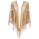 thumbnail image 1 of Chales y envolturas INSPIRAR CHIC para vestidos de noche, bufandas triangulares de encaje con flecos y borlas para mujeres en bodas y fiestas formales 74.8x28.3" color camello, 1 of 5