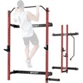 thumbnail image 3 of QinaQin Folding Wall Mounted Squat Rack, Power Rack for Home Gym, Red, 3 of 7