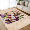 thumbnail image 3 of Area Rug 72×108in, Farm Grape Wine Barrel Floor Carpet Living Room Rug, Country Farmhouse Non-Slip Welcome Mat Indoor Rugs for Bedroom Dining Room, 3 of 9