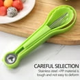 thumbnail image 4 of 3-in-1 Fruit Carving Knife Set | Multifunctional Melon Baller & Fruit Slicer | Stainless Steel & Plastic | 4-in-1 Kitchen Tool | Compact Space-Saving Design | 21.3x6.2cm Green, 4 of 9