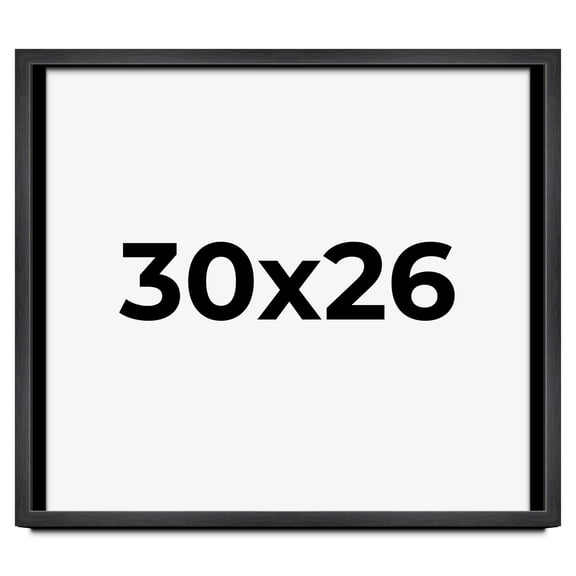 30x26 Black Shadowbox Frame - Interior Size 30x26 by 1 Inches - Made to Display Items Up To 1 Inches Deep