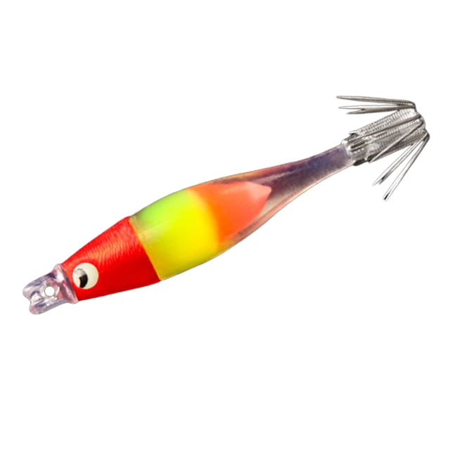 Señuelo Pesca Con Tubo Soplado UV Luminoso Anzuelo Calamar Cebo Camarón (D)