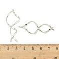 thumbnail image 3 of 304 Stainless Steel Pendants Twist Bar Charm Stainless Steel color 45x17x17mm Hole: 1.8mm, 3 of 3