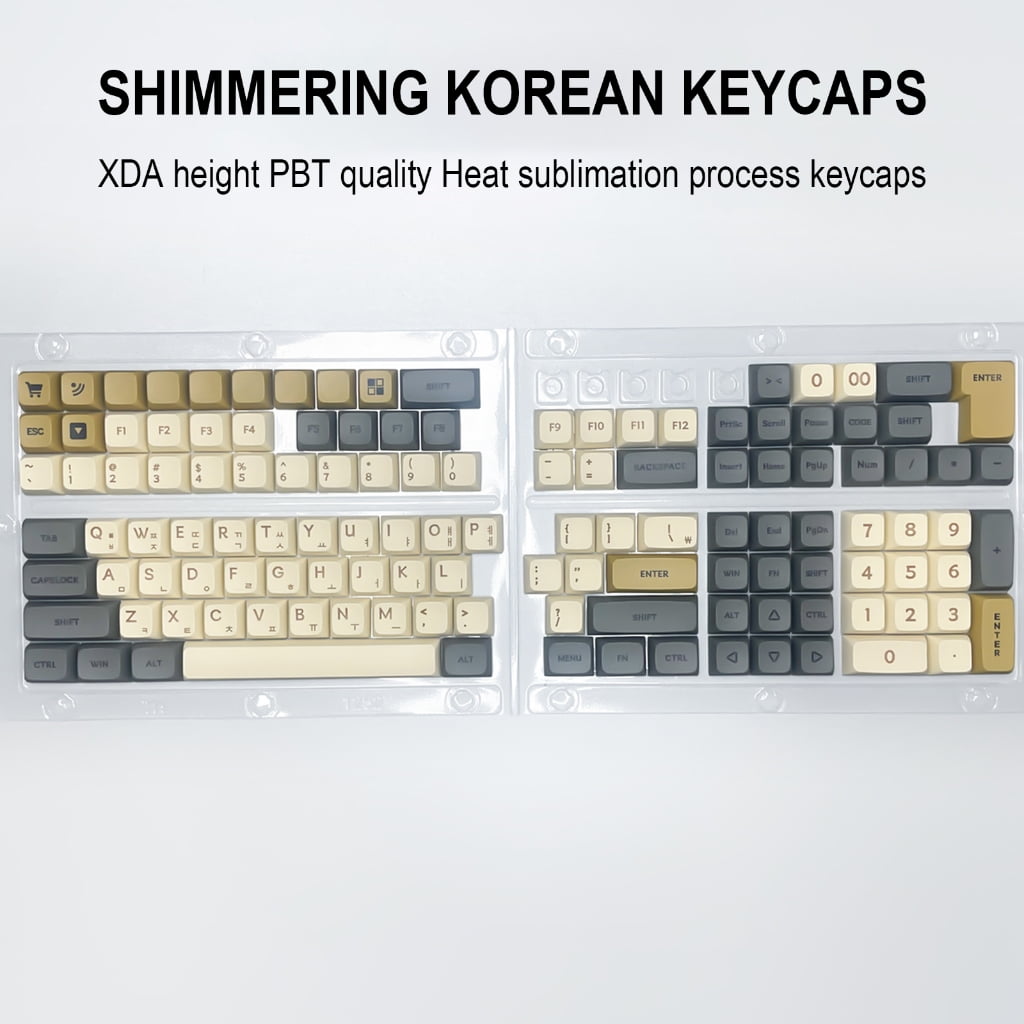 Customizable Korean Keycaps for 61/64/68/75//98/104/108 Mechanical Keyboards Easy Installation Keycaps