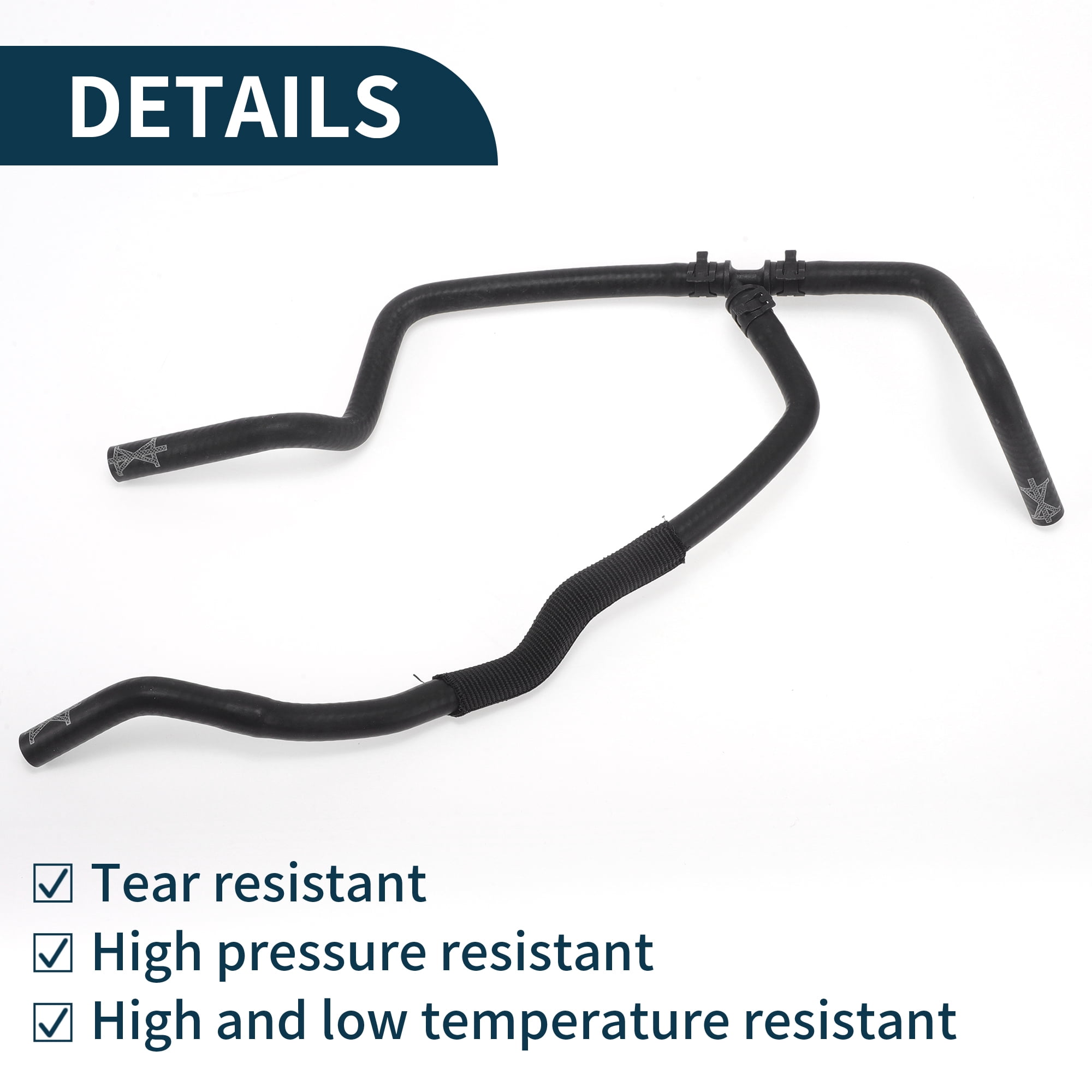 Unique Bargains Radiator Hose Heater Hose for Audi A6 3.2L V6 2006-2011 Black Rubber
