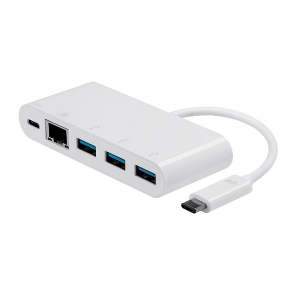 Monoprice 15250 USB-C to 3x USB-A 3.0, Gigabit Ethernet, USB-C (F) Adapter