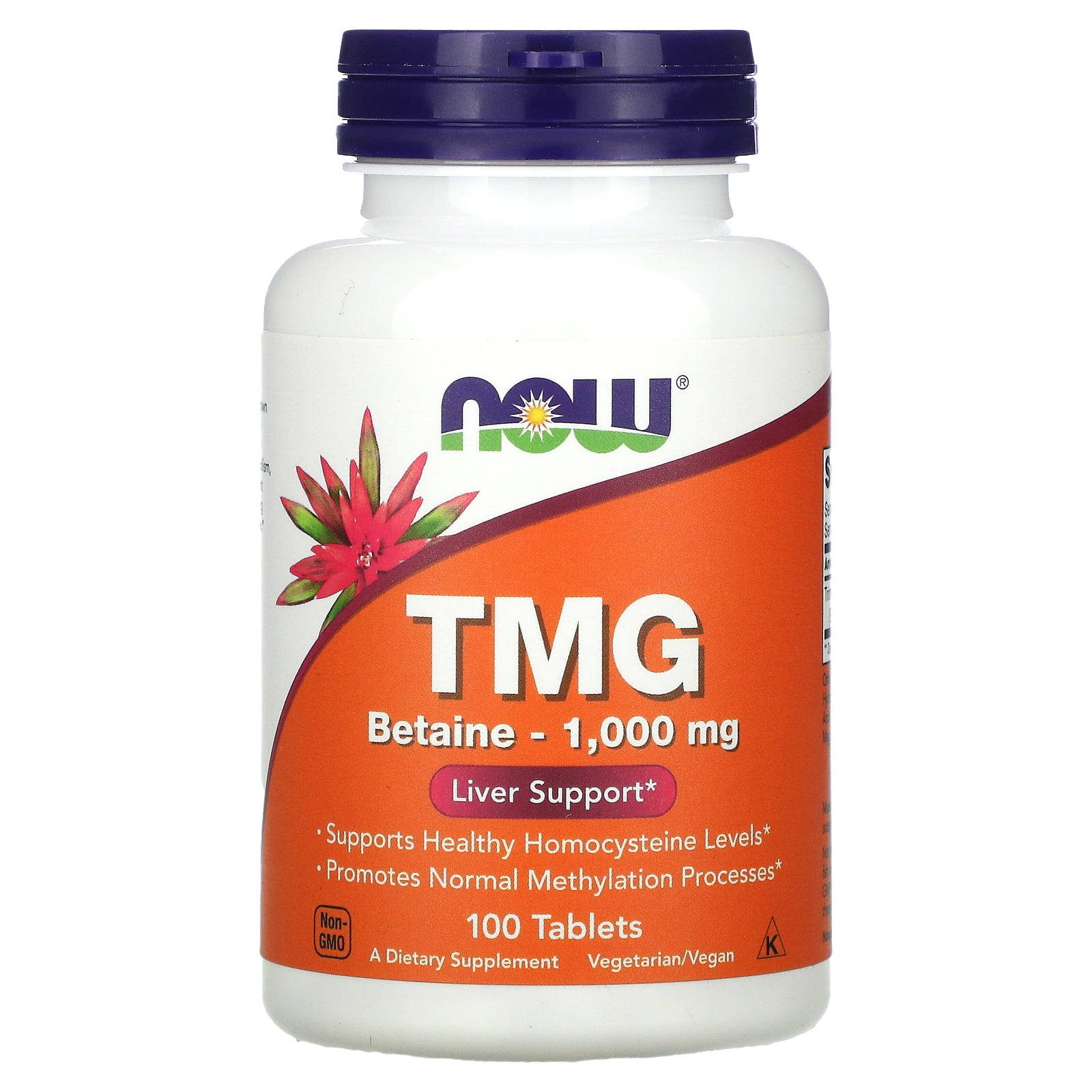 NOW Foods TMG (Trimethylglycine) 1000 mg. 100 Tablets