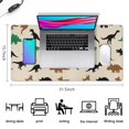 thumbnail image 5 of Long Mouse Pads for Desk,Beige Cartoon Dinosaurs Silhouettes Desk Mats on Top Of Desks, Desk Mouse Pad Extra Large with 3mm Non-Slip Base and Stitched Edge for Gaming,Work,Home 31.5"x15.7", 5 of 5