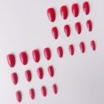 thumbnail image 4 of Nouvelles Pointes d'Ongles Rouges Unies Mode Rouge Vif en Forme d'Amande Style Occidental Pointes d'Ongles Rouges, 4 of 8