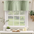 thumbnail image 3 of 2 Panels Sage Green Ombre Valance for Windows, Farmhouse Green Gradient Modern Art Light Filtering Kitchen Curtains, Rod Pocket Window Treatment Curtain Valances for Living Room Bedroom, 42"x12", 3 of 9