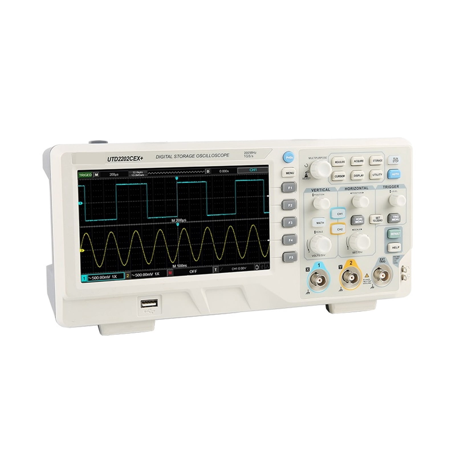 Digital Oscilloscope USB UTD2202CEX+ Dual Channel 200Mhz 1G Sampling Rate High Voltage Probe PC LCD Portable Osciloscopio ,Professional Designed