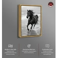 thumbnail image 2 of Graceful Horse Canvas Black and White Art Prints by Notoriart, Gold Frame, 16" x 24", 2 of 7