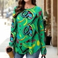 thumbnail image 2 of Womens Plus Size Long Sleeve Shirts Crewneck Tunic Tops Basic Loose Fit Tee Tops 2026 Blouse That Hide Belly, 2 of 7