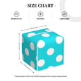 thumbnail image 4 of Fotbe Aqua And White Polka Dot Porta Pañuelos Decorativo de Cuero, Caja Cuadrada Moderna para Pañuelos Faciales, Organizador y Dispensador 5x5x5'', 4 of 7