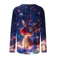 thumbnail image 5 of Uootdi Vintage Christmas Long Sleeve Sweatshirts for Gift Women Funny Cute Santa Claus Shirts Xmas Tree Printed Holiday Pullover, 5 of 5