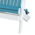 thumbnail image 3 of OS Home and Office Model 519ARW Fan Back Folding Adirondack Chair finished in  Aruba Blue with White Base color, 3 of 5