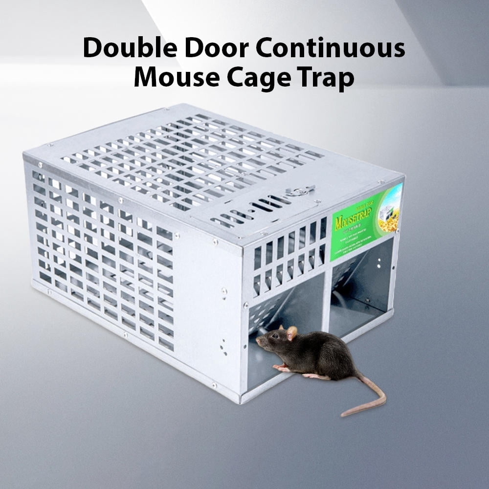 Xirurus Dual‑Door Live Trap – 2‑Door Continuous Capture, Safe Handle, Galvanized Steel, Layered Design, Reusable for Indoor/Outdoor Mice & Small Pests