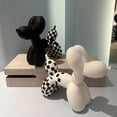 thumbnail image 4 of Estatua de arte de perro con globo, escultura abstracta de perro, globo de resina de moda, arte artesanal para estatuilla coleccionable, decoración del hogar blanco, 4 of 5