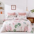 thumbnail image 4 of 3D Watercolor Leaves Floral Pattern Quilt Cover Set Ropa de Cama Set Funda Nórdica, 4 of 8
