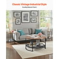 thumbnail image 4 of VEVOR 3 Pieces Round Coffee Table Sets, 31.5 in Industrial Living Room Table with 2 End Side Tables, Easy Assembly Coffee and End Tables Sets with Metal Legs, for Office, Living Room and Apartment, 4 of 9