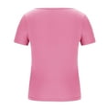 thumbnail image 6 of Olyvenn Stylish Womens Summer Tops Short Sleeve Shirts for Women Sexy Tops Y2K Shirts One Piece Cutout Tops Cute Trendy Tees Tops Pink L, 6 of 6