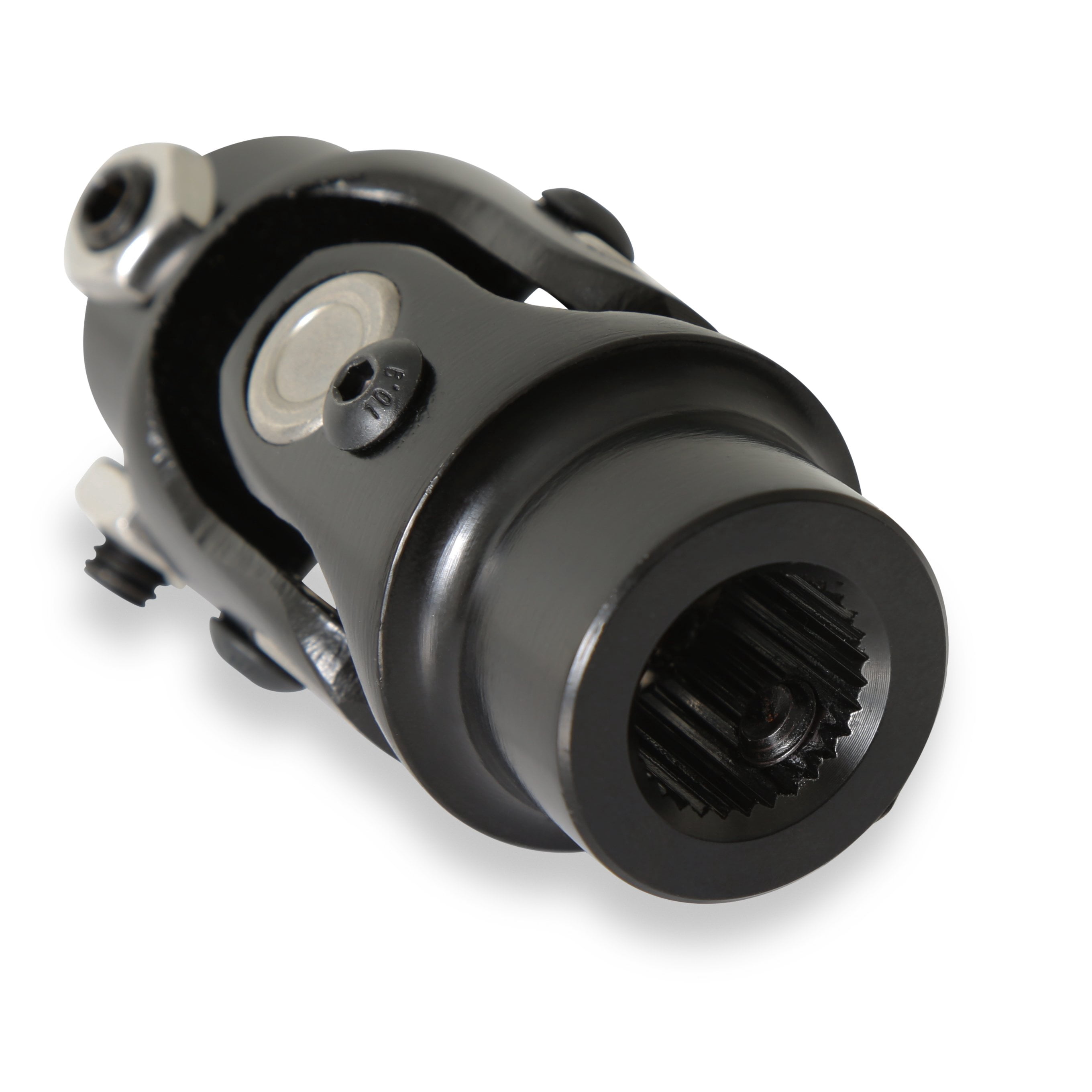 Holley 320-100 U-Joint, 3/4 Inch 30 Spline to 3/4 Inch DD - Black Zinc