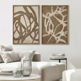 thumbnail image 3 of IDEA4WALL Framed Canvas Print Wall Art Set Flow Abstract Earth Tone Organic Shapes Illustration Cozy Neutral Tone Modern Digital Art Wall Decor Contemporary for Home Decor - 16"x24"x2 Natural, 3 of 5