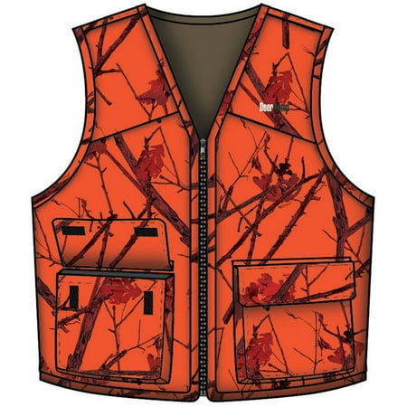 Gamehide Deer Camp Vest, Woodlot Blaze (Best Camo Clothing For Deer Hunting)