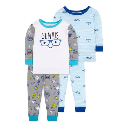 

Little Star Baby & Toddler Boy 4Pc Long Sleeve Shirts & Pants Pajamas Size 9 Months-5T