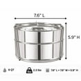 thumbnail image 6 of JoyUs Stackable Insert Pans Microwavable Stainless Steel Steamer Basket 6QT 2 Count, 6 of 6