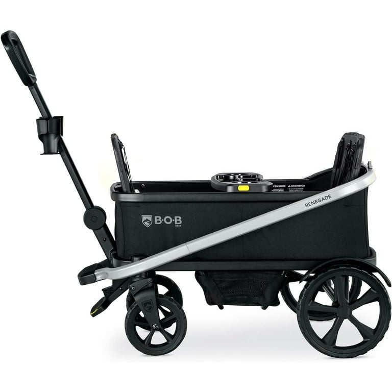 BOB Gear Renegade Foldable Stroller Wagon with 3 Seats 5 Point Harness System All Terrain Tires and Push and Pull Handle Nightfall Wagon Only