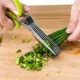 thumbnail image 2 of Tijeras para hierbas multiusos cocina picadora 5 cuchillas y cubierta de acero inoxidable, 2 of 5