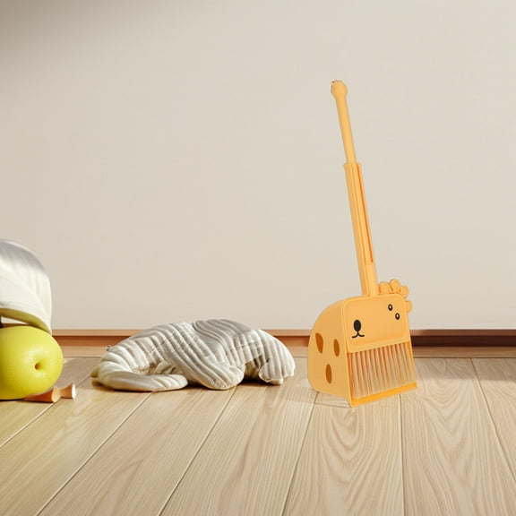 Masteelf 1 Set Cute Mini Broom with Dustpan for Kids Broom and Dustpan Set Toddler Cleaning Set Small Cleaning Set for Kitchen Bathroom Pet